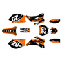 yamaha yz250f graphics kit 2008-2009 spear series orange