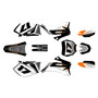 yamaha yz250f graphics kit 2006-2007 stellar series orange