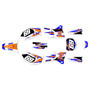 yamaha yz400f graphics kit 1998-2002 vintage series orange