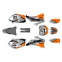 yamaha yz250f graphics kit 2006-2007 venom series orange