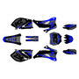 yamaha yz250f graphics kit 2006-2007 vintage series blue-shift