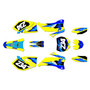 yamaha yz250f graphics kit 2008-2009 vintage series yellow