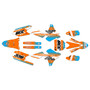 yamaha yz250fx graphics kit 2015-2019 blitz series orange