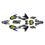 yamaha yz250f graphics kit 2019-2023 cyberware series yellow