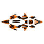 yamaha yz250f graphics kit 2019-2023 drag series orange