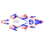 yamaha yz450fx graphics kit 2019-2023 team series red-blue
