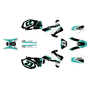 yamaha wr450f graphics kit 2005-2006 evader series teal