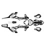 ktm sxe5 graphics kit 2020-2024 rugged series white