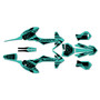ktm sxe5 graphics kit 2020-2024 rugged series teal-shift