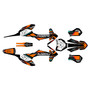 ktm sxe3 graphics kit 2020-2024 rugged series orange