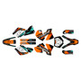 KTM KTM 125SX, 200SX, 250SX & 380SX graphics kit 2001-2002 rugged series orange