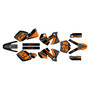 ktm 400sx graphics kit 2001-2002 orange-crew series orange-shift