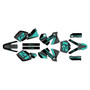 KTM 400SX, 520SX & 525SX graphics  kit 2001-2002 orange-crew series teal-shift