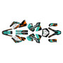 ktm 400sx graphics kit 2001-2002 rugged series teal