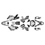 KTM 400SX, 520SX & 525SX graphics  kit 2001-2002 rugged series white