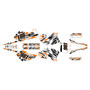 KTM 400SX, 520SX & 525SX graphics  kit 2001-2002 twitch series orange-shift