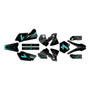 KTM 125SX, 200SX & 250SX graphics kit 2003-2004 bolt series teal-shift