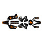ktm 200sx graphics kit 2003-2004 bolt series orange-shift