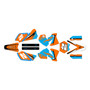 ktm 200sx graphics kit 2003-2004 razor series cyan