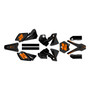 KTM 450SX & 525SX graphics kit 2003-2004 razor series orange-shift