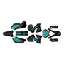 KTM 450SX & 525SX graphics kit 2003-2004 rugged series teal-shift