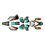 KTM 125EXC 200EXC 250EXC 300EXC graphics kit 2004 rugged series teal