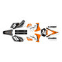ktm 400exc graphics kit 2004 razor series orange