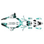 beta xtrainer250 & 300 graphics kit 2020-2022 thunder series teal