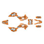 kayo tt125 graphics kit 2021-2026 snagged series orange