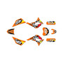 kayo tsd110 graphics kit all years pecker series orange