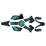 ktm 450xc graphics kit 2006 rugged series teal-shift