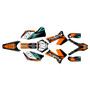 ktm 250xcw graphics kit 2006-2007 rugged series orange