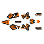 ktm 125sx graphics kit 1998-2000 orange-crew series orange-shift