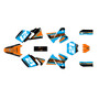 ktm 200sx graphics kit 1998-2000 orange-crew series cyan