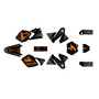 ktm 400sx graphics kit 1998-1999 bold series orange-shift