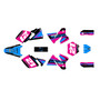 ktm 200exc graphics kit 1998-2000 orange-crew series magenta