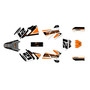 ktm 300exc graphics kit 1998-2000 orange-crew series white