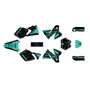 ktm 380exc graphics kit 1998-2000 orange-crew series teal-shift