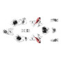 KTM 400SX graphics kit 1998-1999 predator series white