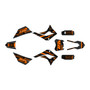 kayo td125 graphics kit 2021-2023 warrior series orange-shift