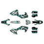 husqvarna tc85 graphics kit 2023-2024 shatter series teal