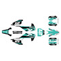 husqvarna tc50 graphics kit 2017-2018 orange-crew series teal
