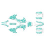 husqvarna tc50 graphics kit 2017-2018 twitch series teal
