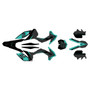 ktm 250xc graphics kit 2013-2014 razor series teal-shift