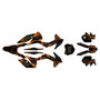 ktm 350sxf graphics kit 2013-2014 twitch series orange