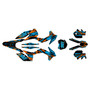 KTM 150XC 250XC & 300XC graphics kit 2013-2014 twitch series cyan