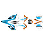 ktm 450xcf graphics kit 2013-2014 razor series cyan