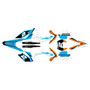ktm 250exc graphics kit 2014-2015 razor series cyan