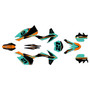 ktm 350sxf graphics kit 2011-2012 orange-crew series teal