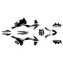 ktm 350sxf graphics kit 2011-2012 orange-crew series white